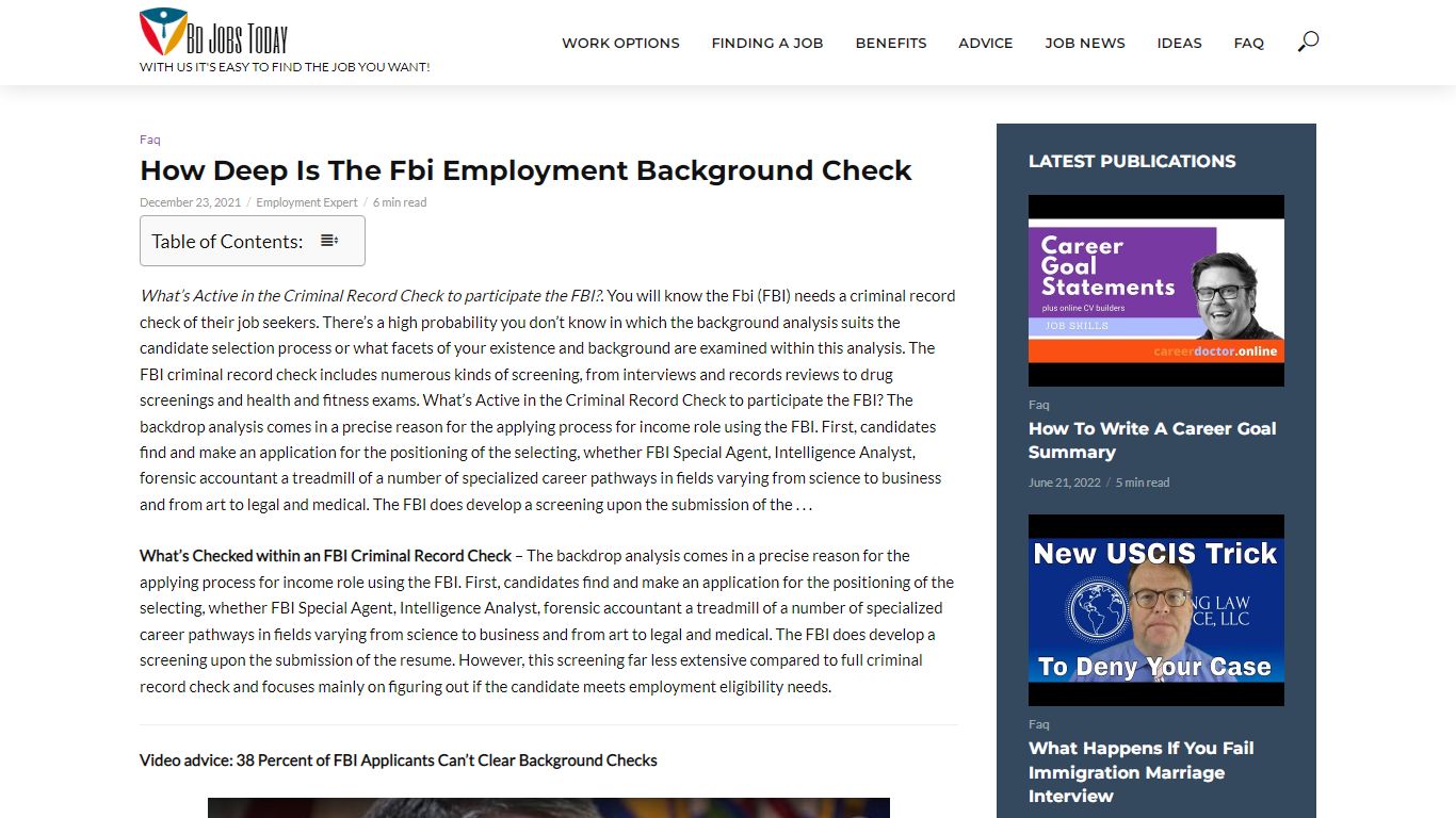 How Deep Is The Fbi Employment Background Check